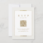 Gerahmt Elegance Moderne QR-Klassifizierung RSVP Karte (Vorderseite)