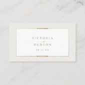 Gerahmt Elegance Simple Modern Bridal Registry Platzkarte (Rückseite)