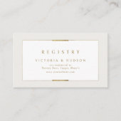 Gerahmt Elegance Simple Modern Bridal Registry Platzkarte (Vorderseite)