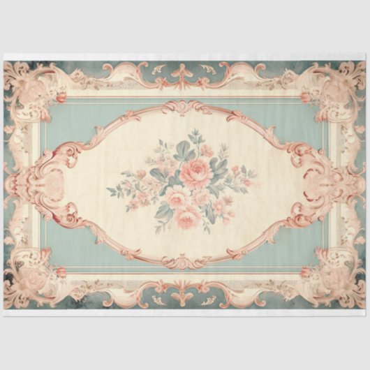 Gerahmt Florals 002 Seidenpapier (Vorderseite)