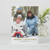 Gerahmt Frohe Weihnachten (V) Foto Weihnachtskarte (Stehend Vorderseite)