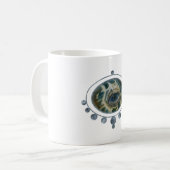Gerahmt Hawksbill Turtle Eye Kaffeetasse (Vorderseite Links)
