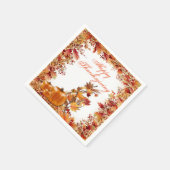 Gerahmt in Farbe Herbst Blätter Erntedank Napkins Serviette (Ecke)