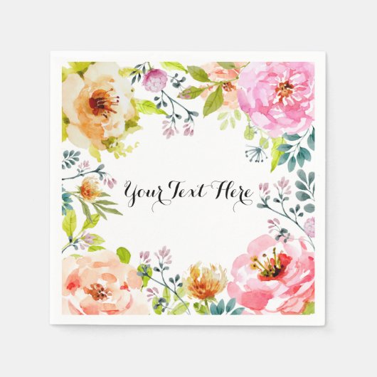 Gerahmt in Floral Serviette (Vorderseite)