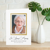 Gerahmt in Imitate Gold Foto Memorial Program Programm