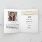 Gerahmt in Imitate Gold Foto Memorial Program Programm (Innenseite)
