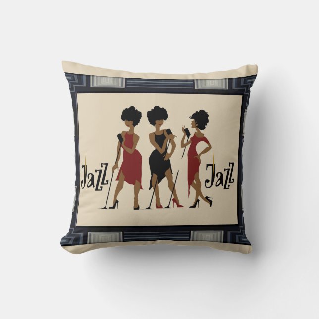 Gerahmt Jazz Reversible Decorative Kissen (Vorderseite)