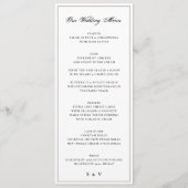 Gerahmt | Kalligraphie Elegant Monogram Wedding Menükarte (Vorderseite)