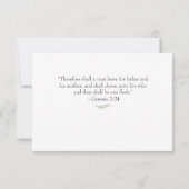 Gerahmt-katholische Bibel-Verse-Probe Abendessen Einladung (Rückseite)