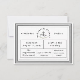 Gerahmt-katholische Bibel-Verse-Probe Abendessen Einladung