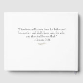 Gerahmt-katholische Bibel-Verse-Probe Abendessen Gästebuch (Rückseite)