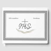 Gerahmt-katholische Bibel-Verse-Probe Abendessen Gästebuch (Vorderseite)