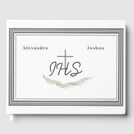 Gerahmt-katholische Bibel-Verse-Probe Abendessen Gästebuch