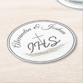 Gerahmt-katholische Bibelverheiratung Runder Pappuntersetzer (Angewinkelt)