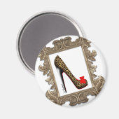 Gerahmt Leopard Stiletto Pump Magnet (Vorderseite/Rückseite)