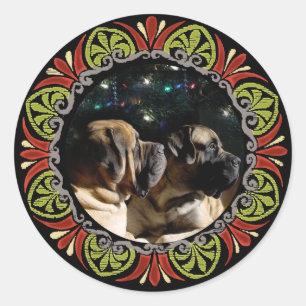 Gerahmt Mastiff Pair Sticker
