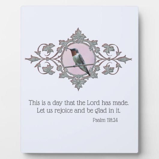 Gerahmt Ruby Throated Hummingbird Fotoplatte (Vorderseite)