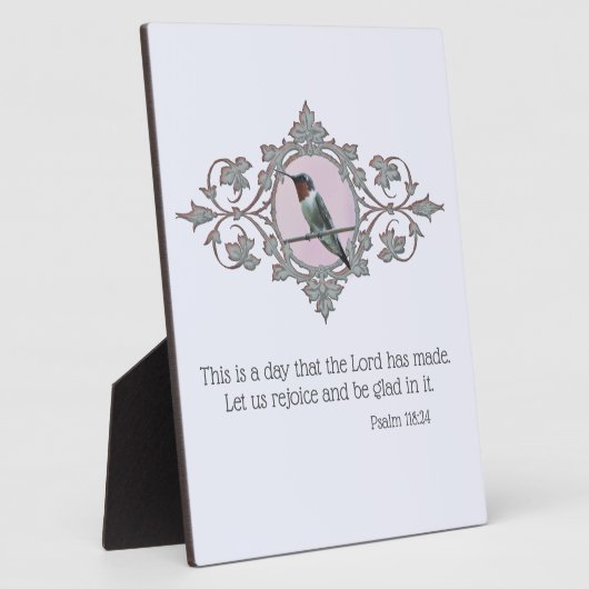 Gerahmt Ruby Throated Hummingbird Fotoplatte (Seite)