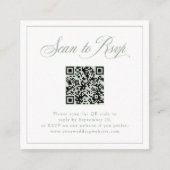 Gerahmt Sage Green Italia Elegante | UAWG QR-Code Begleitkarte (Vorderseite)