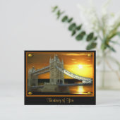 Gerahmt Tower Bridge Sunshine Postkarte (Stehend Vorderseite)