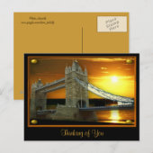 Gerahmt Tower Bridge Sunshine Postkarte (Vorne/Hinten)