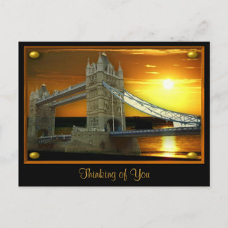 Gerahmt Tower Bridge Sunshine Postkarte