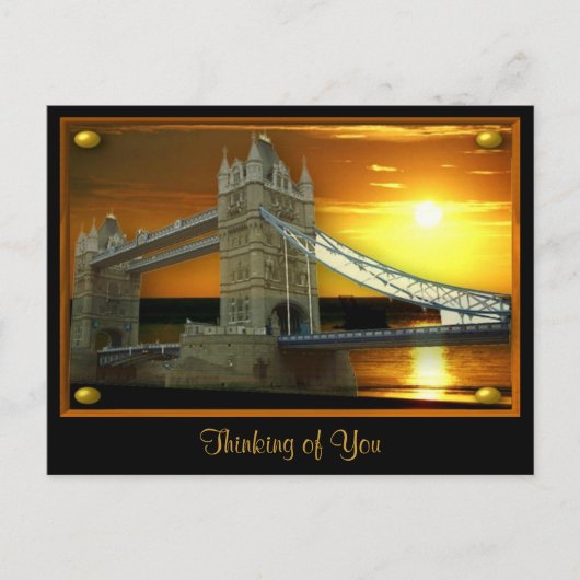 Gerahmt Tower Bridge Sunshine Postkarte (Vorderseite)