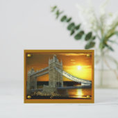 Gerahmt Tower Bridge Sunshine Postkarte (Stehend Vorderseite)