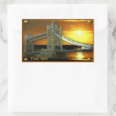 Gerahmt Tower Bridge Sunshine Rechteckiger Aufkleber (Tasche)