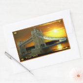 Gerahmt Tower Bridge Sunshine Rechteckiger Aufkleber (Umschlag)