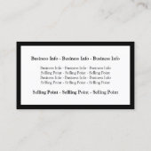 Gerahmt Visitenkarte (Rückseite)