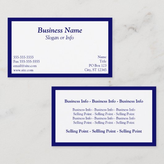 Gerahmt Visitenkarte (Vorne/Hinten)