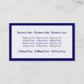 Gerahmt Visitenkarte (Rückseite)