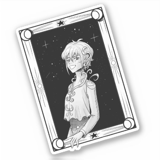 Gerahmt von Sternen Aufkleber (Vorderseite)