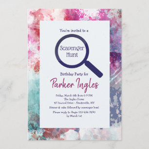 Gerahmt wählen Sie die Farbeinladung aus Einladung