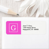 Gerahmte Anfängermonogramm, rosafarben (Insitu)