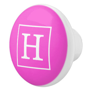 Gerahmte Anfängermonogramm, rosafarben Keramikknauf