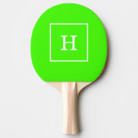 Gerahmte Anfangsmonogramm Lime Green White