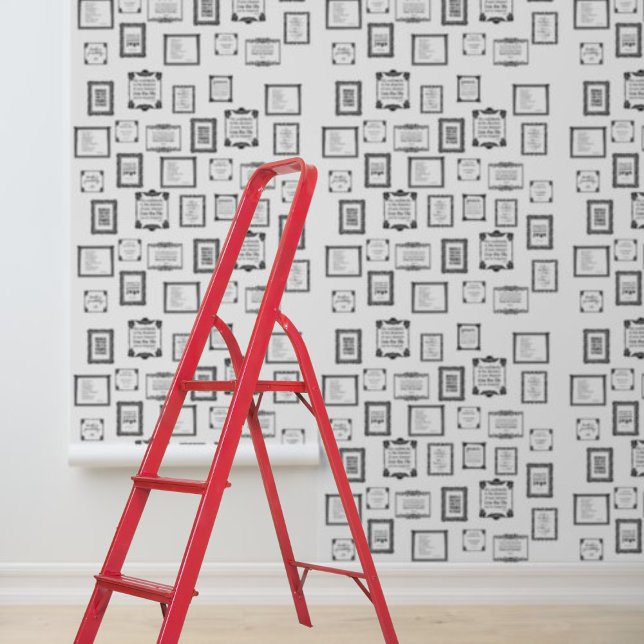 Gerahmte Anführungszeichen abziehen und kleben Tapete (Peel and stick framed quotes wallpaper)