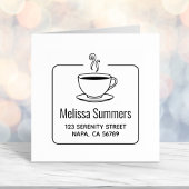 Gerahmte Anschrift für den Kaffee-Cup Permastempel