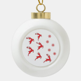 Gerahmte Ball-Formverzierung von Sbowflake - Renti Keramik Kugel-Ornament