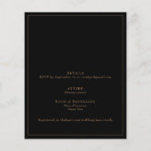 Gerahmte Black & Gold Hochzeitsfeier (Rückseite)