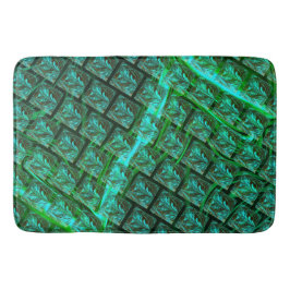 Gerahmte blaue Augen, gekratztes, verschwommenes B Badematte