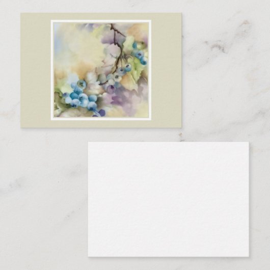 Gerahmte Blueberfarbenkarte in Pastellpackung Mitteilungskarte (Vorne/Hinten)