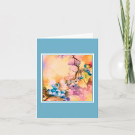 Gerahmte Blueberry Botanical Card — Pastell Orch