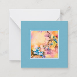 Gerahmte Blueberry-Wasserfarbenkarte - Pastell Orc Mitteilungskarte