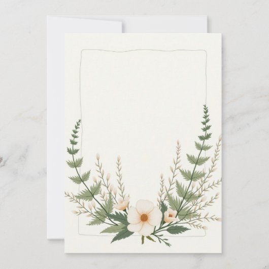 Gerahmte Blume Einladung (Vorderseite)