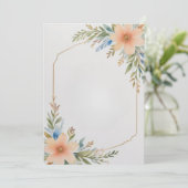 Gerahmte Blume Einladung (Stehend Vorderseite)