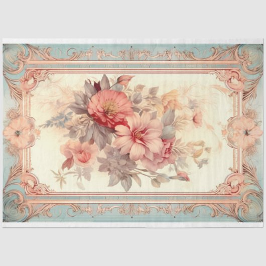 Gerahmte Blumen Seidenpapier (Vorderseite)