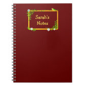 Gerahmte Blumenmuster Notizblock (Vorderseite)